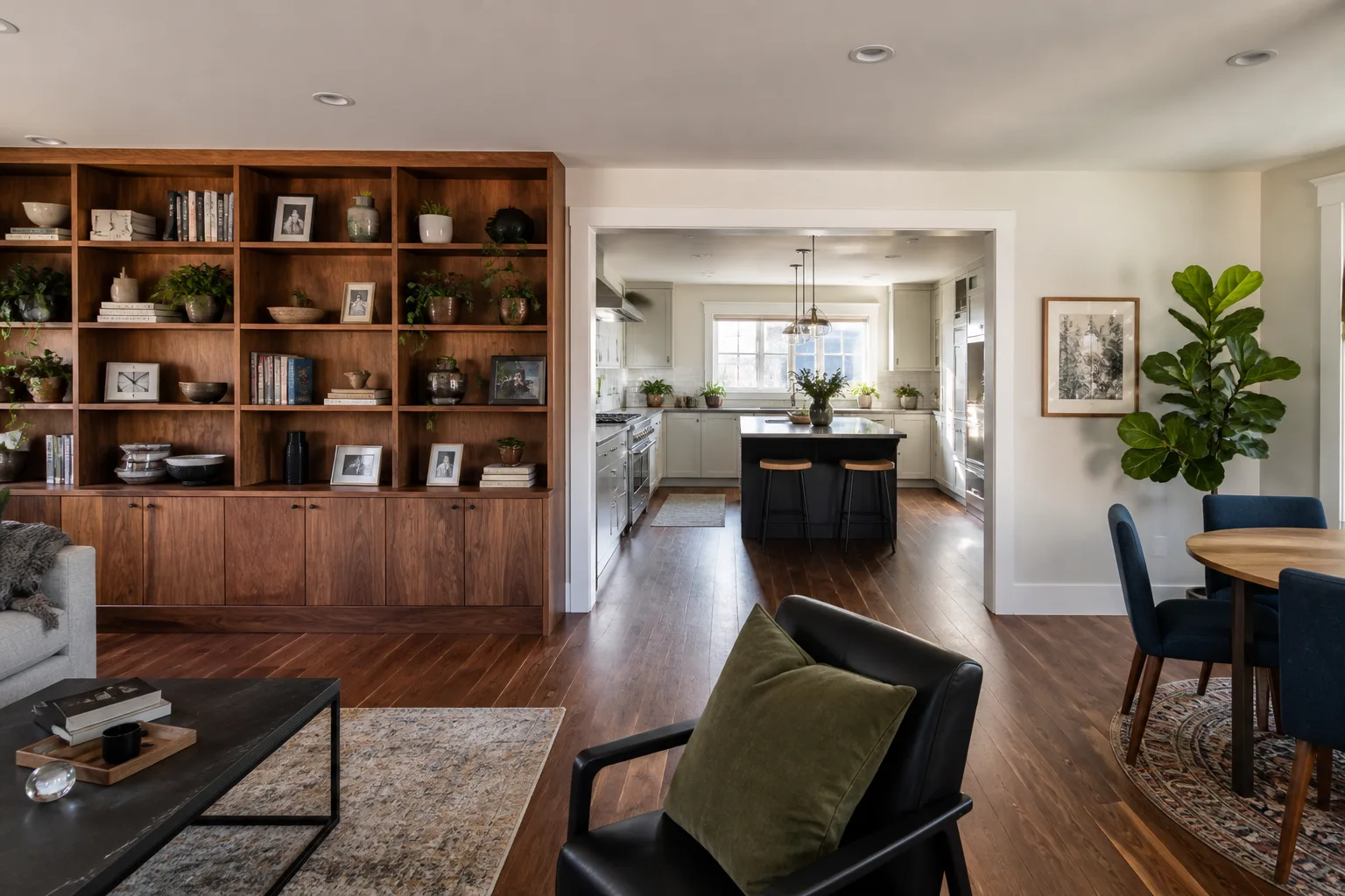 An open living space after a whole-home remodel
